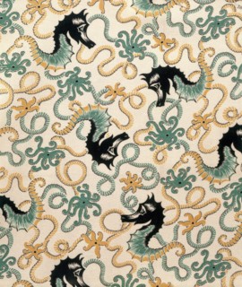 Tissu à motifs d'hippocampes
