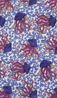 Tissu à motifs de méduses