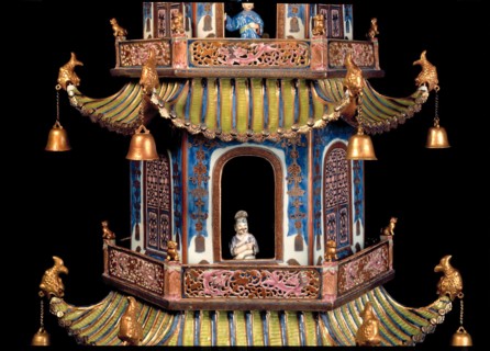 Modèle réduit de pagode (détail)