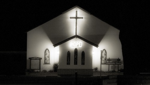 Church on Highway in Cayucos, CA