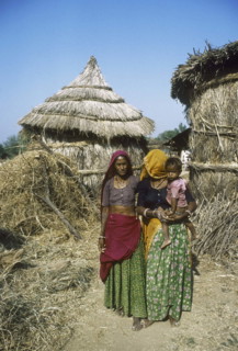Petit village sur la route de Deeg, Inde