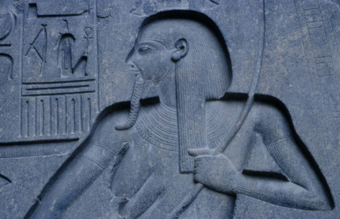 Ramsès II, relief en creux.
Temple de Karnak, Egypte.