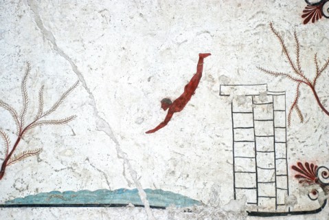 Fresque de la tombe du plongeur